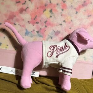 PINK Victoria's Secret Pink Dog with White Dog Hoodie